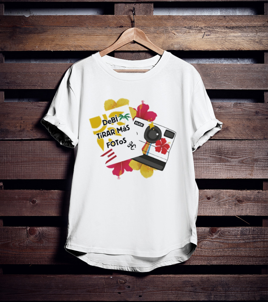 Debi Tirar Mas Fotos Camera Puerto Rico Hibiscus Tropical Blossom T-Shirt