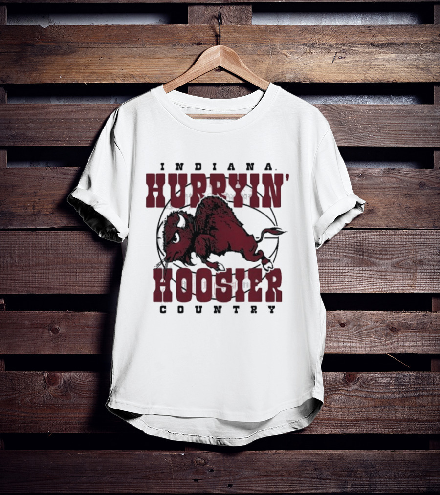 Indiana Hoosiers Basketball Hurryin' Hoosier Country Buffalo T-Shirt