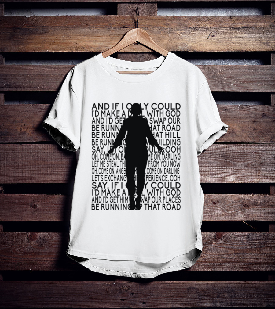 Running Up That Hill Max Mayfield Silhouette Lyrics T-Shirt