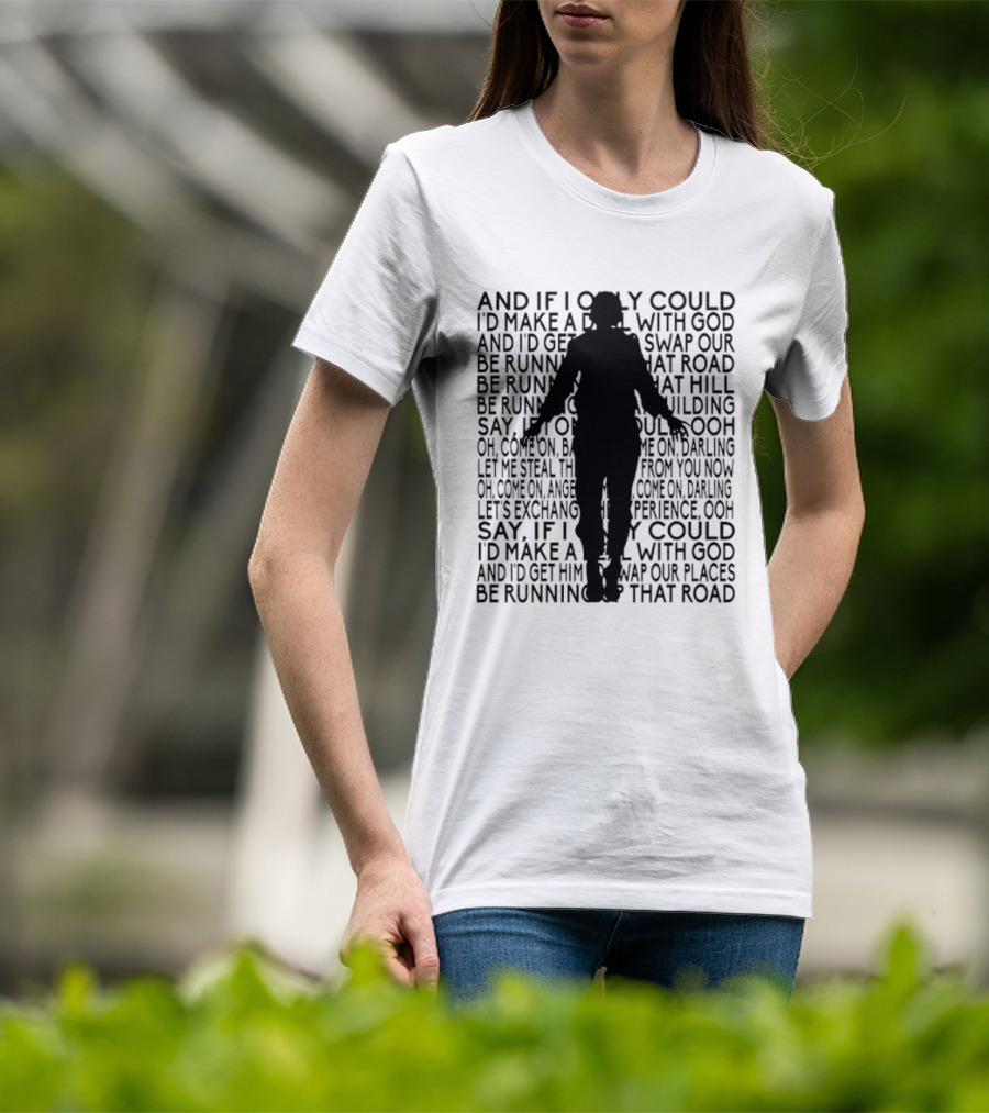 Running Up That Hill Max Mayfield Silhouette Lyrics T-Shirt