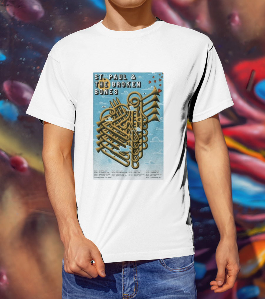 St. Paul & The Broken Bones UK Europe Tour 2026 Dates Bristol Leeds Dublin Paris Barcelona T-Shirt