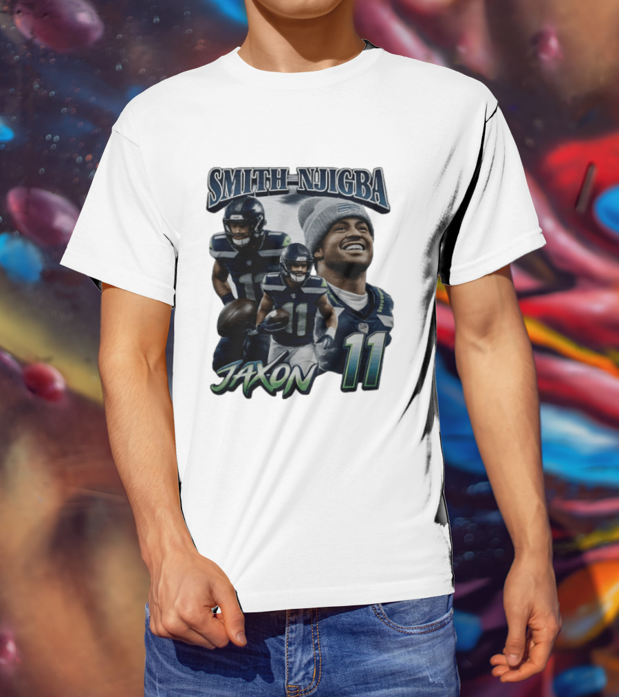 Jaxon Smith Njigba Seattle Seahawks 11 Player 90s T-Shirt