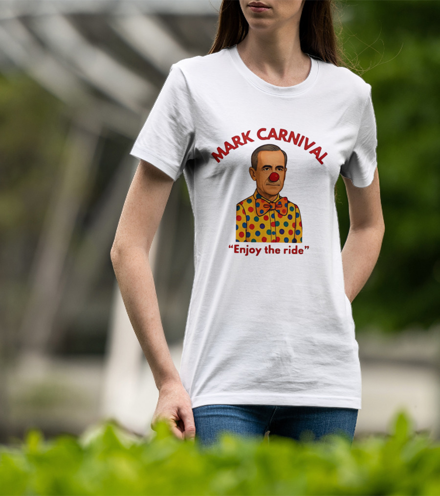 Mark Carnival Enjoy The Ride Clown Polka Dot Bow Tie T-Shirt