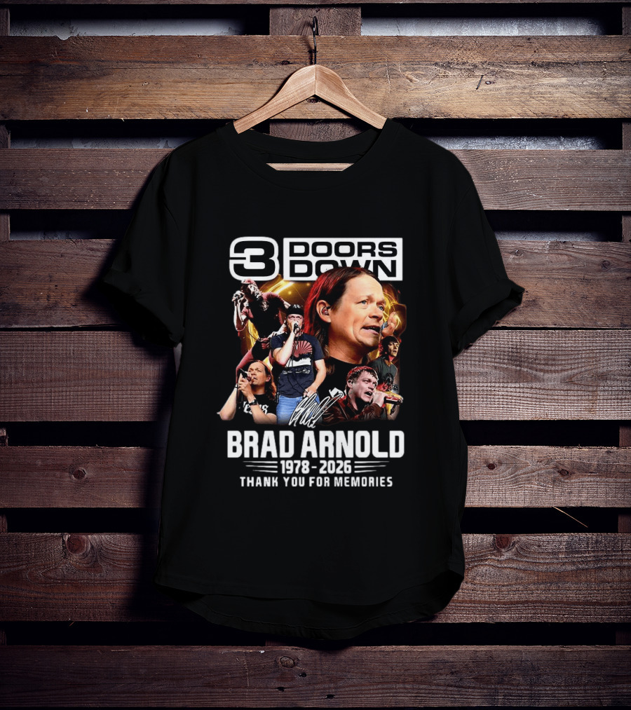 3 Doors Down Brad Arnold 1978 2026 Thank You For Memories T-Shirt