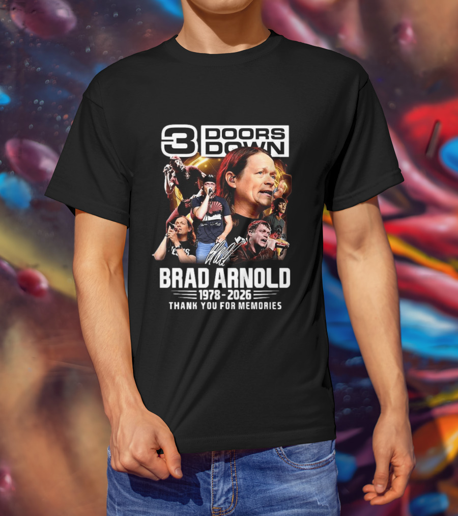 3 Doors Down Brad Arnold 1978 2026 Thank You For Memories T-Shirt