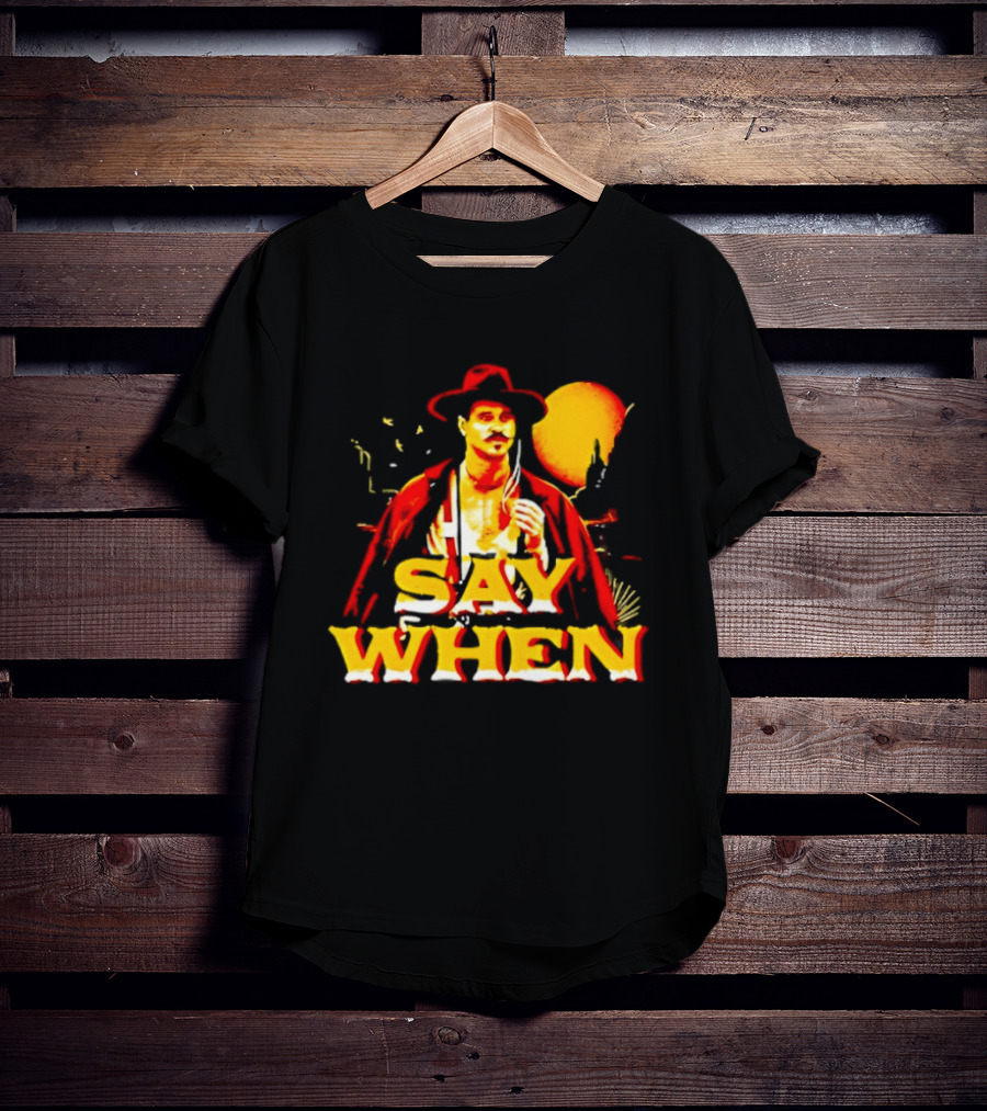 Doc Holliday Tombstone Say When Iconic Movie T-Shirt