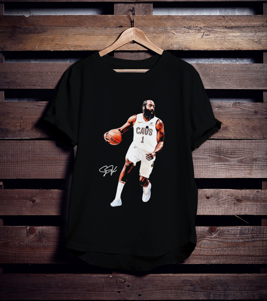 James Harden Basketball CAVS 1 Cavaliers Signature Debut T-Shirt