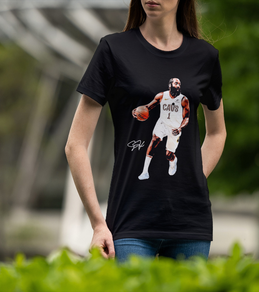 James Harden Basketball CAVS 1 Cavaliers Signature Debut T-Shirt