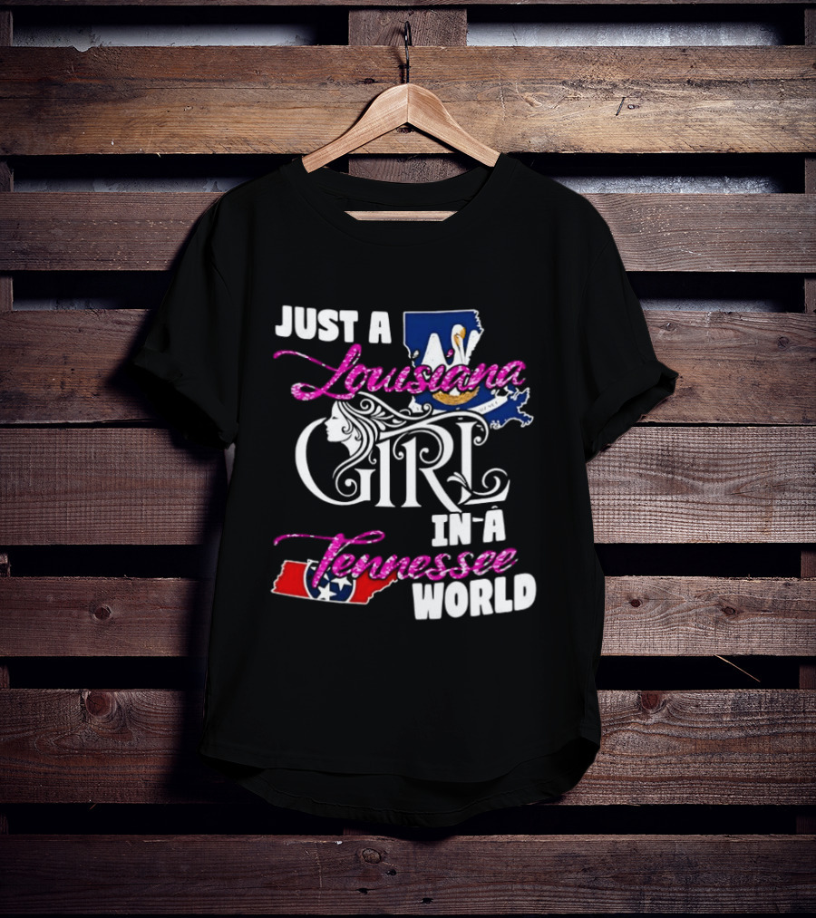 Just A Louisiana Girl In A Tennessee World Pelican Volunteer State T-Shirt