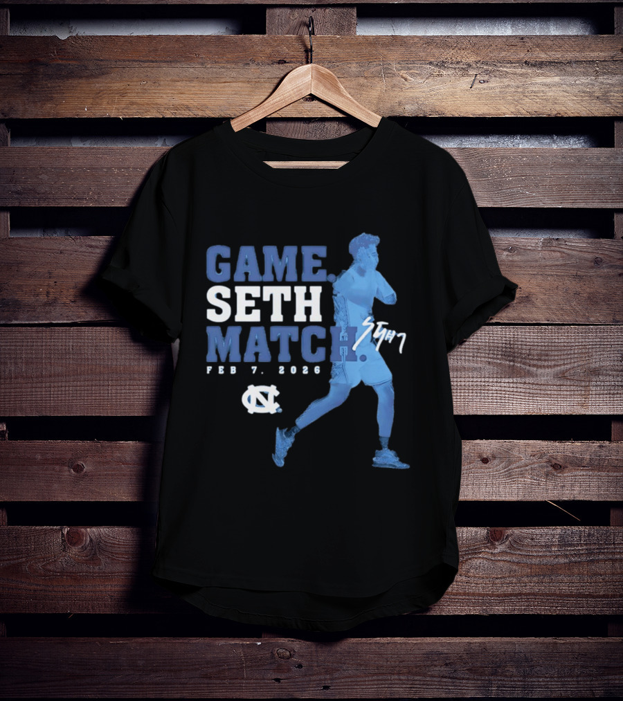 Game Seth Match Feb 7 2026 UNC Tar Heels T-Shirt