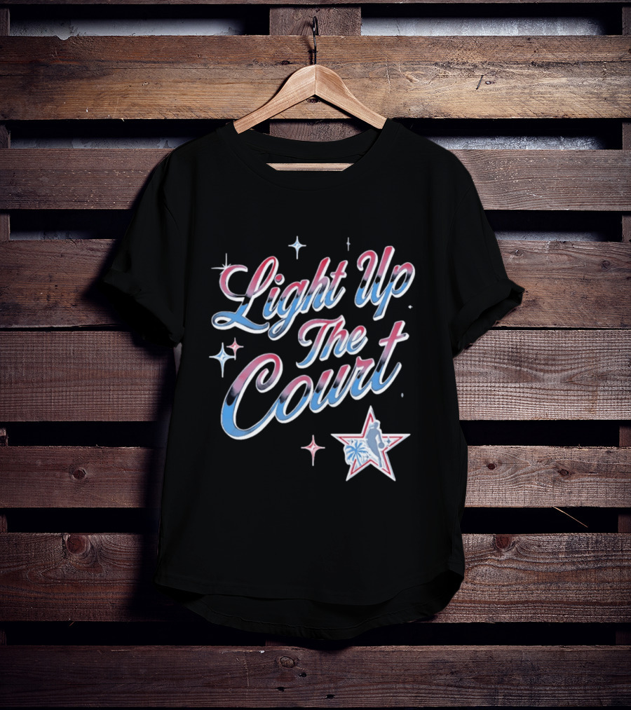 Light Up The Court NBA LA 2026 Basketball Stars And Sparkles T-Shirt