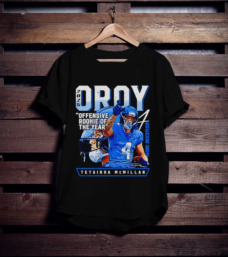 2025 OROY Offensive Rookie Of The Year Tetairoa McMillan Wide Receiver Carolina Panthers T-Shirt