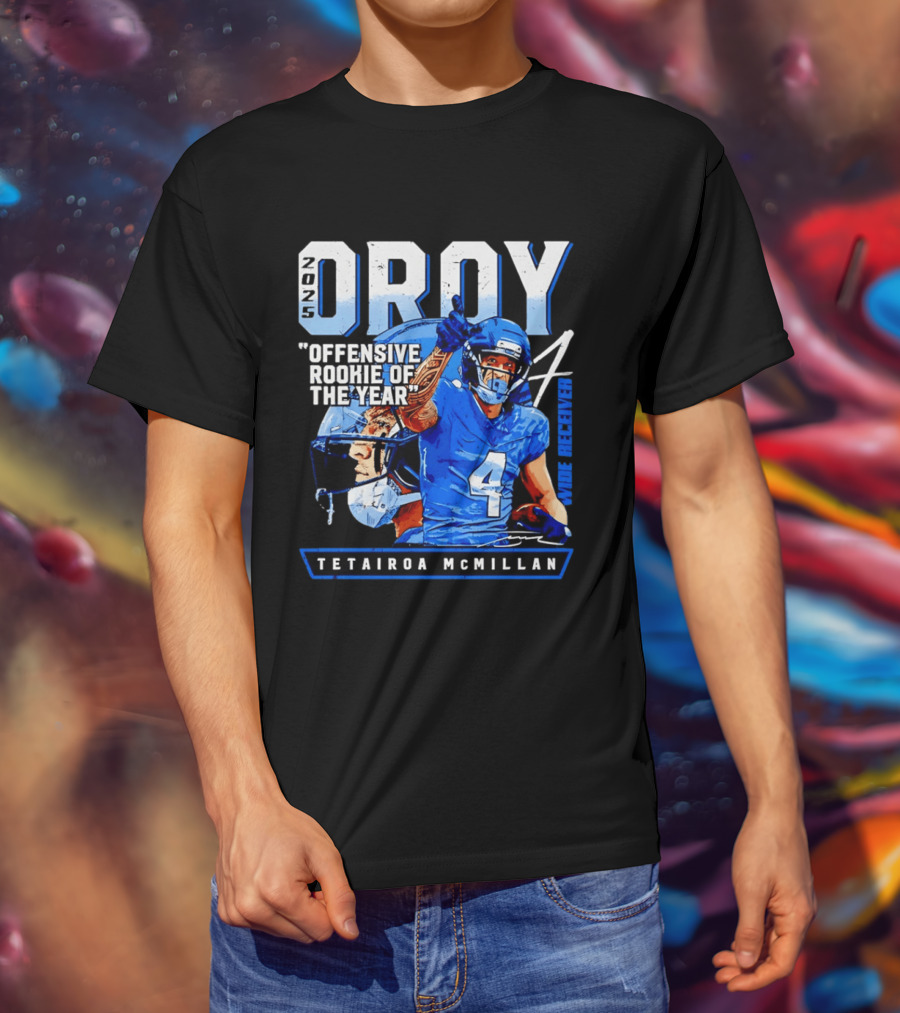 2025 OROY Offensive Rookie Of The Year Tetairoa McMillan Wide Receiver Carolina Panthers T-Shirt