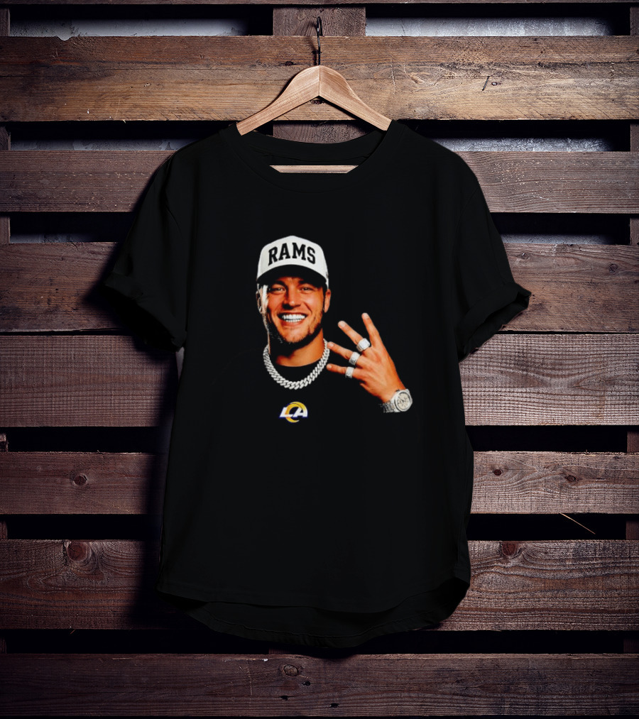 Los Angeles Rams Matthew Stafford MVP Rings Celebration T-Shirt
