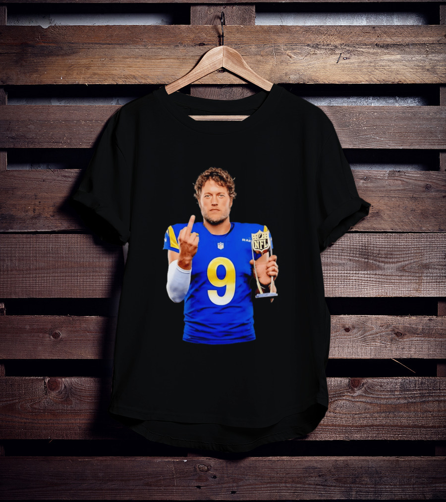 Matthew Stafford Los Angeles Rams 2025 MVP Gesture NFL Trophy T-Shirt