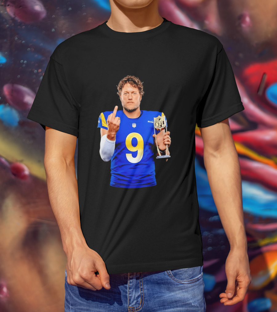 Matthew Stafford Los Angeles Rams 2025 MVP Gesture NFL Trophy T-Shirt
