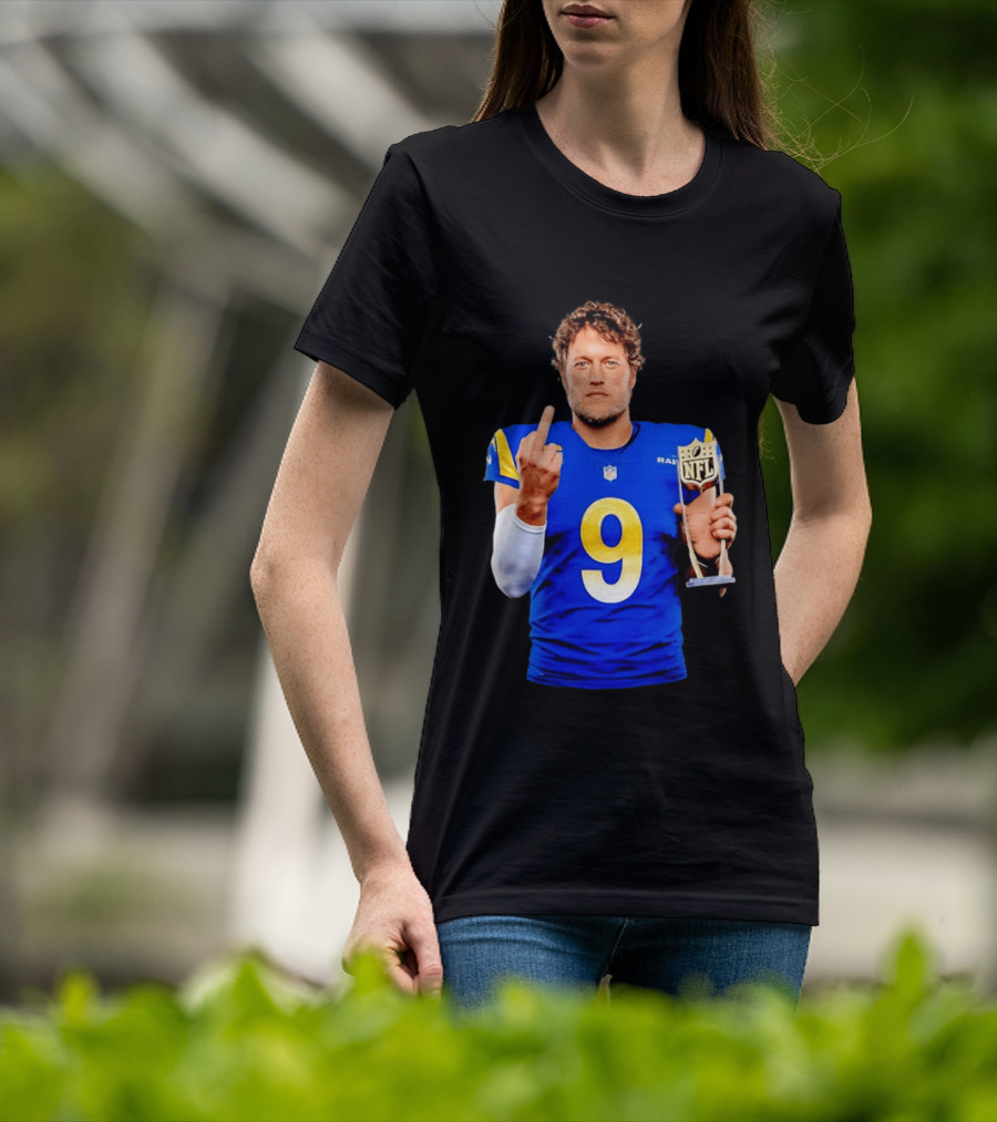 Matthew Stafford Los Angeles Rams 2025 MVP Gesture NFL Trophy T-Shirt