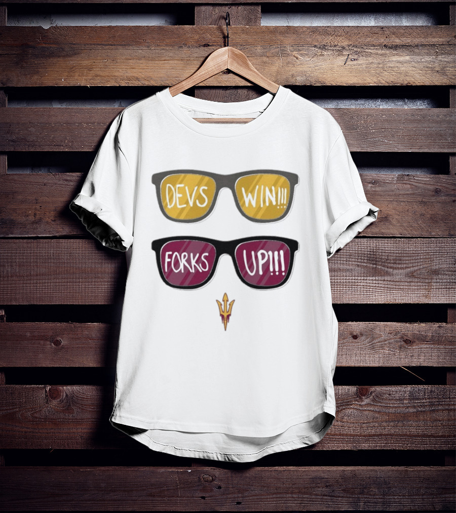 Arizona State Sun Devils Devs Win Forks Up Shades T-Shirt