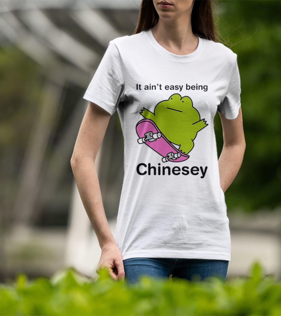 It Ain't Easy Being Chinesey Kawaii Frog On Skateboard T-Shirt