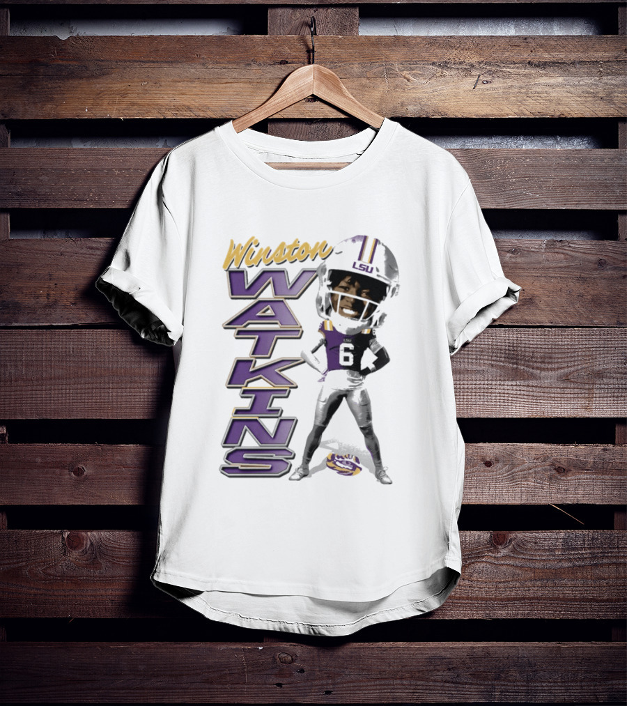 Winston Watkins LSU Tigers Football Caricature T-Shirt