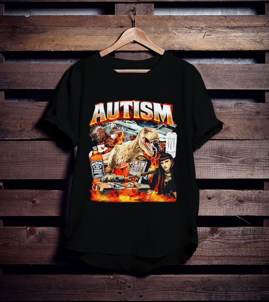 Autism Rex Eagle Jack Daniel's Tank Monster Energy Explosion T-Shirt