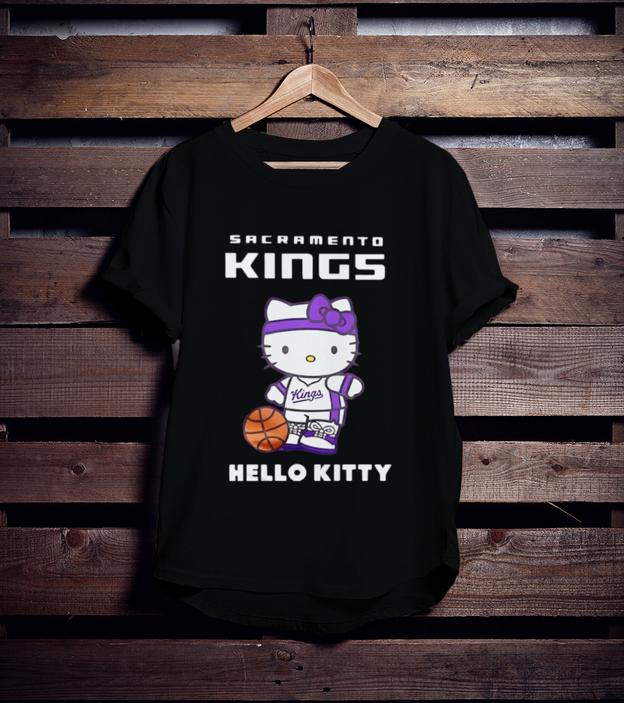 Sacramento Kings Hello Kitty Basketball 2026 Collaboration T-Shirt