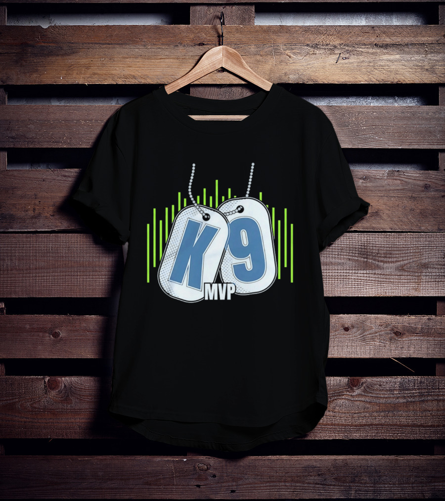Seattle Seahawks K9 MVP Navy Dog Tags T-Shirt