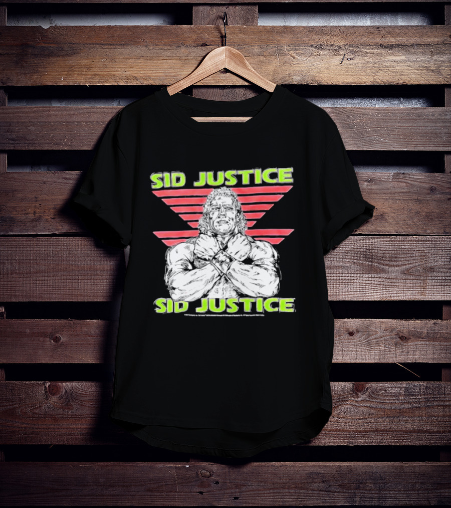 Sid Justice Wrestling Icon Retro Red T-Shirt