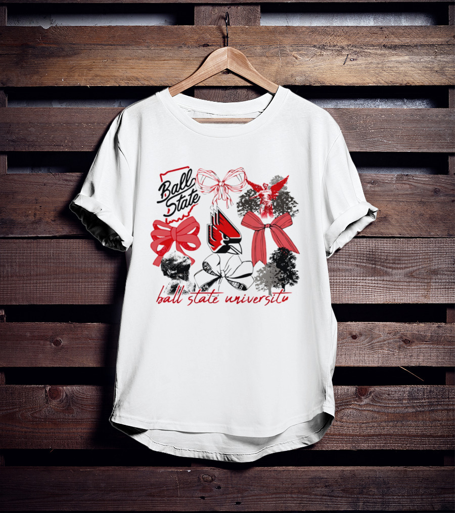 Ball State University Cardinals Bow T-Shirt