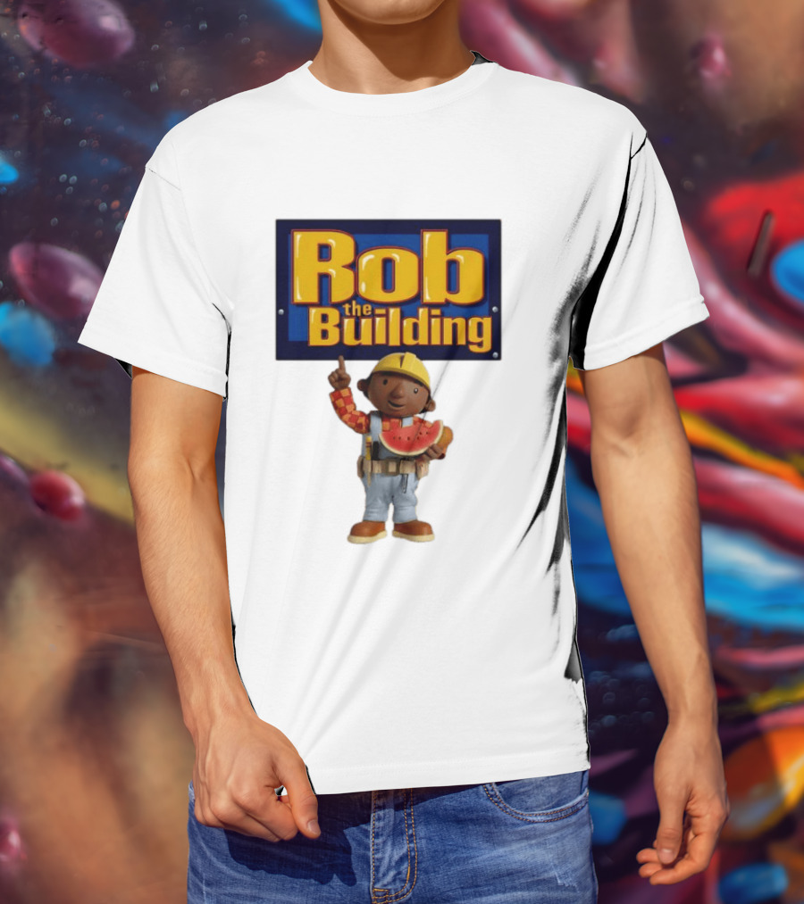 Rob The Building Watermelon Character Fun T-Shirt