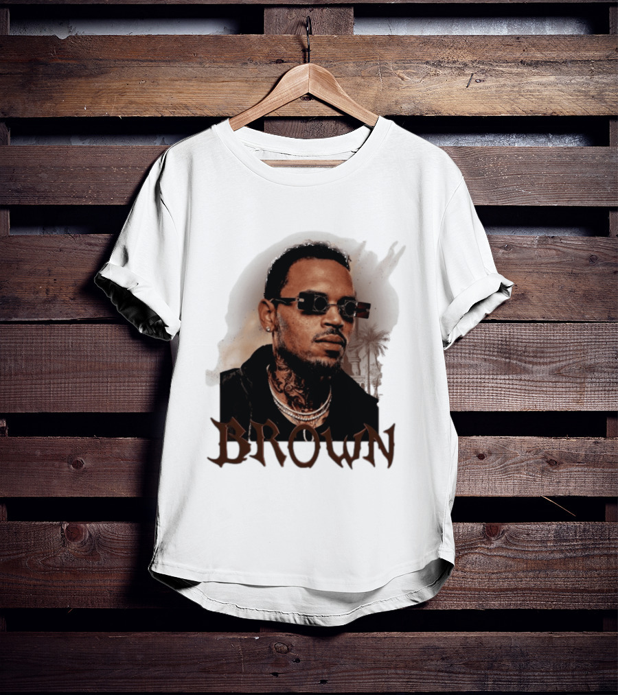 Chris Brown Highline Urban Style Sunglasses And Tattoos T-Shirt