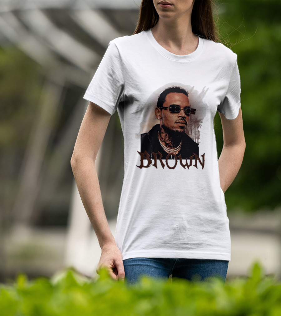 Chris Brown Highline Urban Style Sunglasses And Tattoos T-Shirt