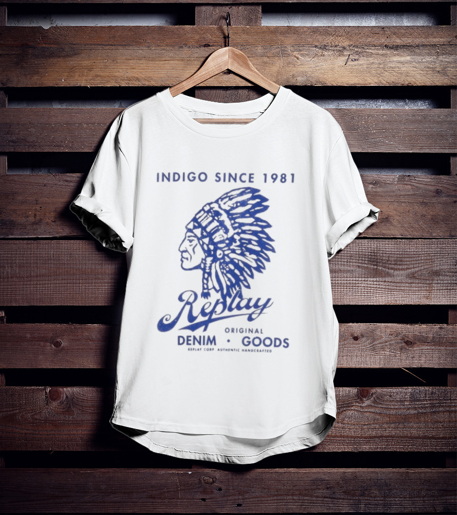Indigo Since 1981 Replay Original Denim Goods T-Shirt