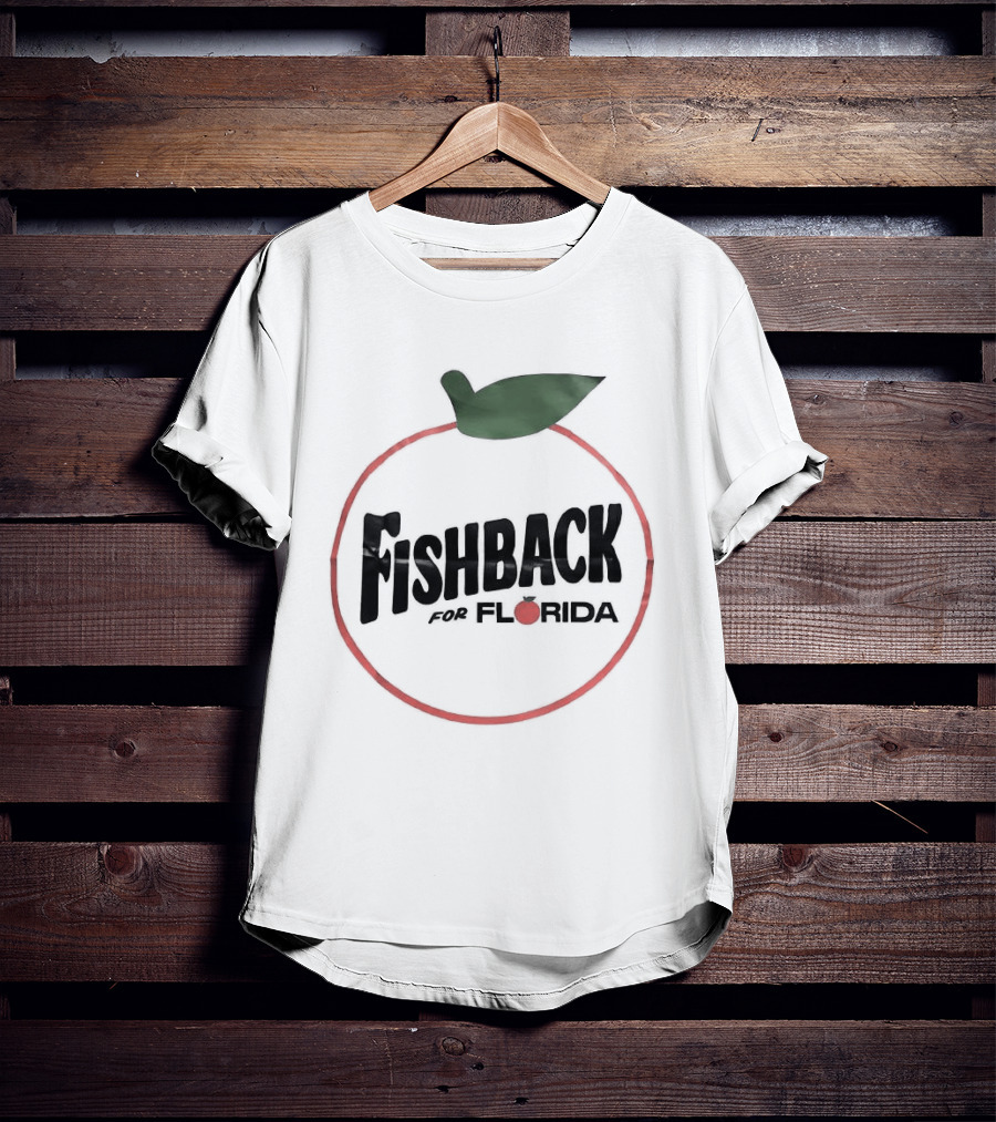 Fishback For Florida Tomato Outline With Leaf T-Shirt