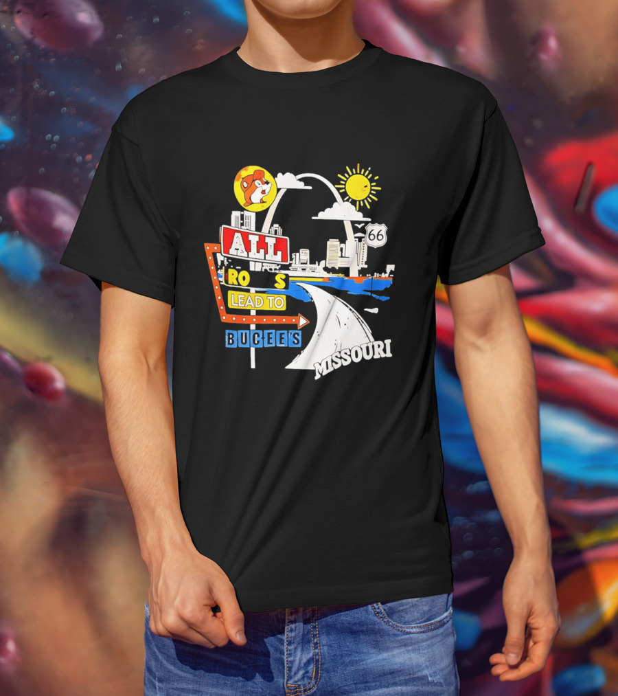 All Roads Lead To Buc Ee's Missouri Route 66 T-Shirt