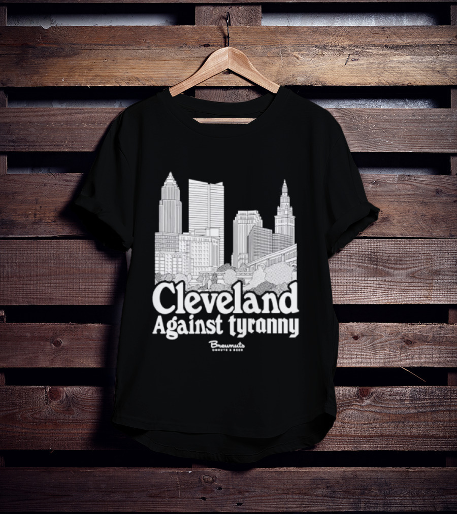 Cleveland Against Tyranny City Skyline Tower City Terminal Towers T-Shirt