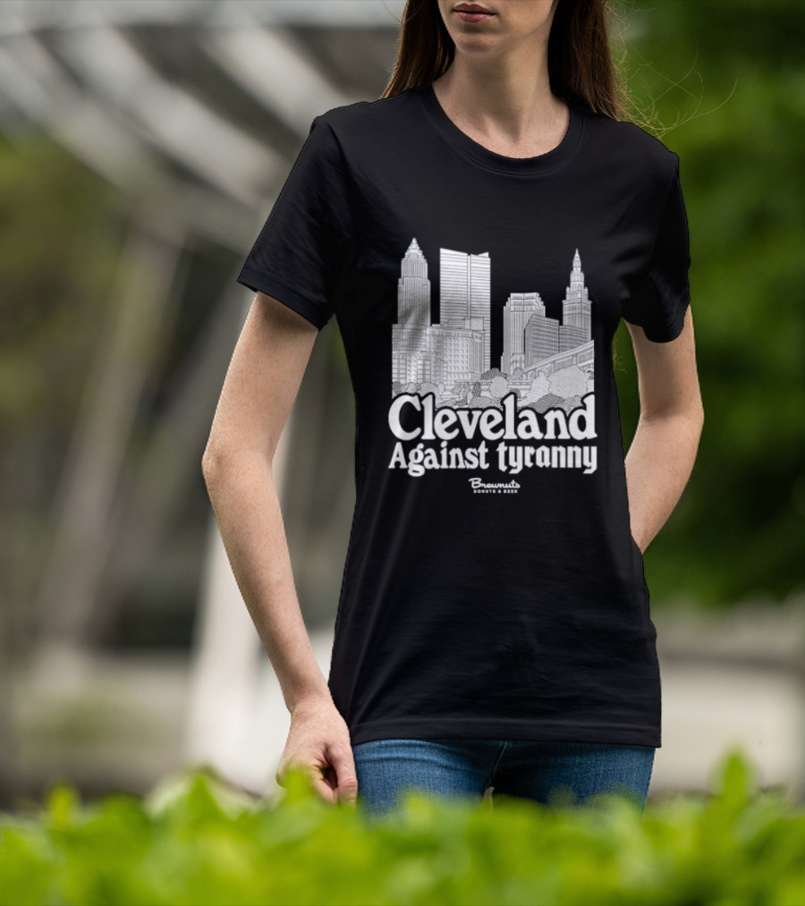 Cleveland Against Tyranny City Skyline Tower City Terminal Towers T-Shirt