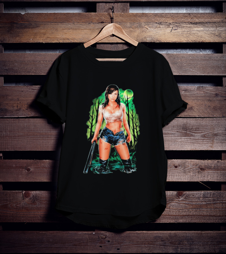 Danielle Harris Still Standing Fierce Survivalist Character In Forest Scene T-Shirt