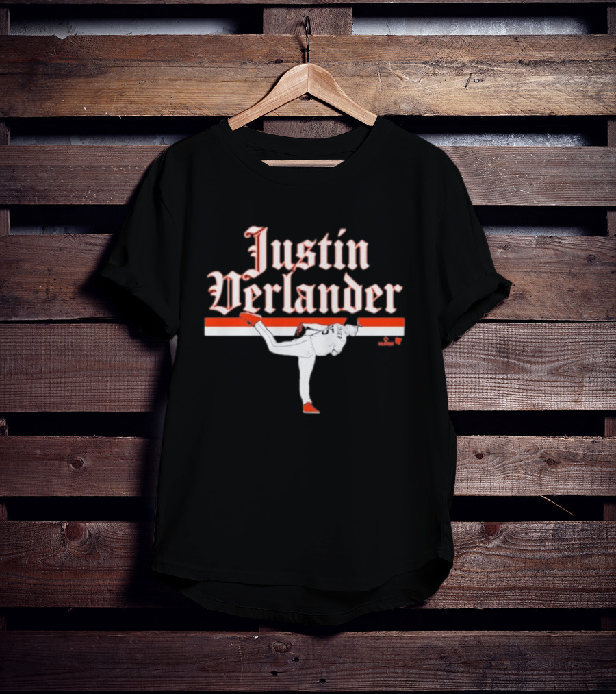 Justin Verlander Detroit Tigers Pitching Pose T-Shirt