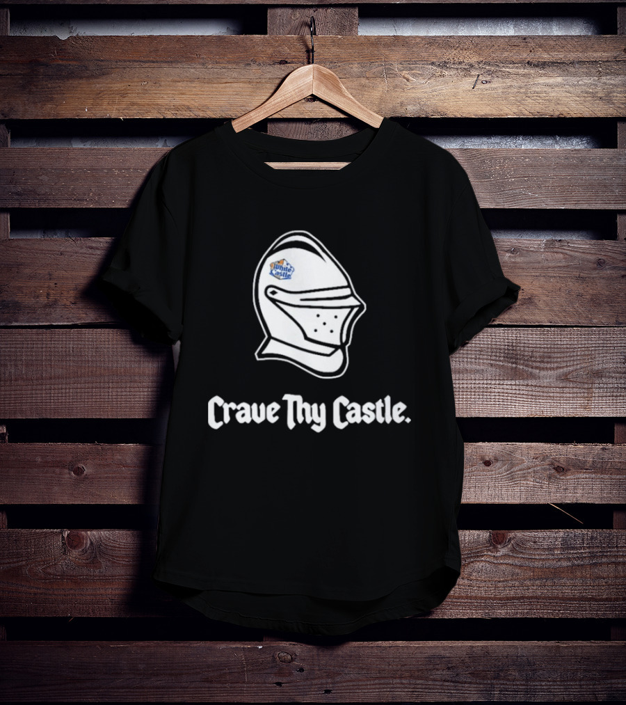 Crave Thy Castle White Castle Knight Helmet T-Shirt