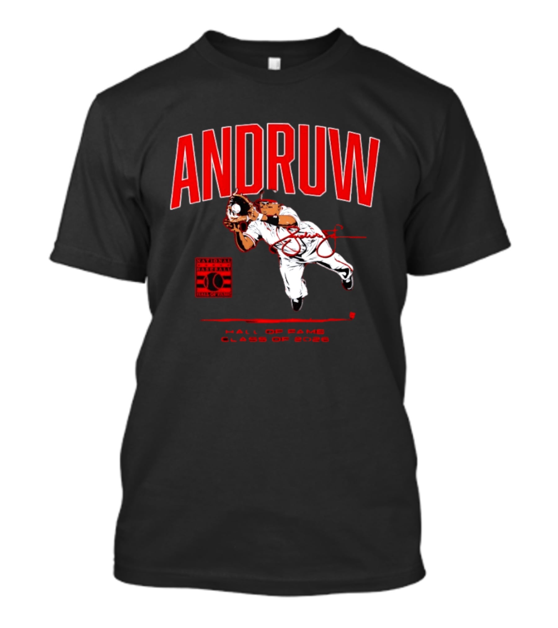 Andruw Jones National Baseball Hall Of Fame Class Of 2026 T-Shirt
