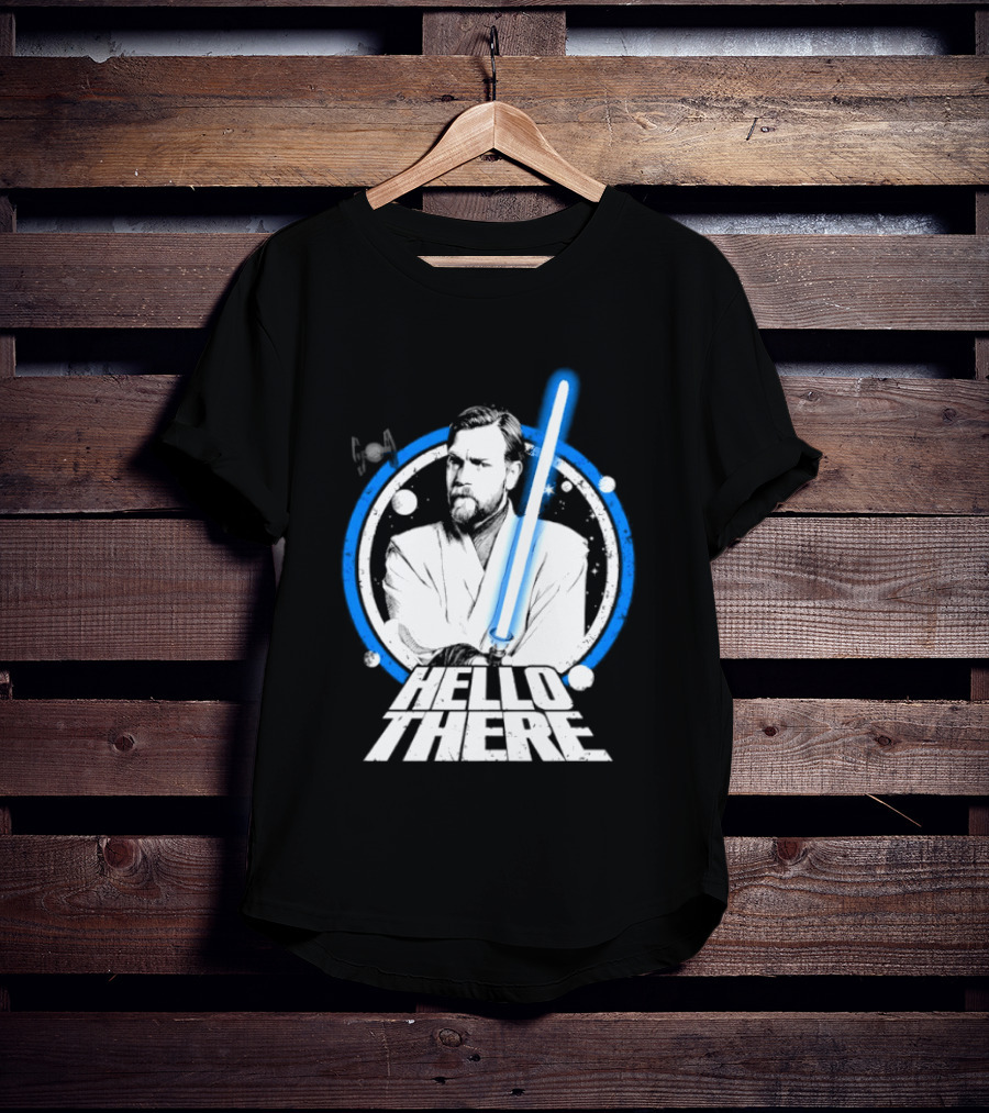 Obi Wan Kenobi Hello There Lightsaber Circle T-Shirt