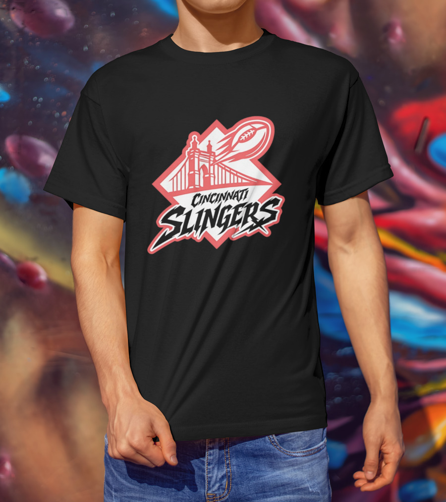 Cincinnati Slingers Football Bridge T-Shirt