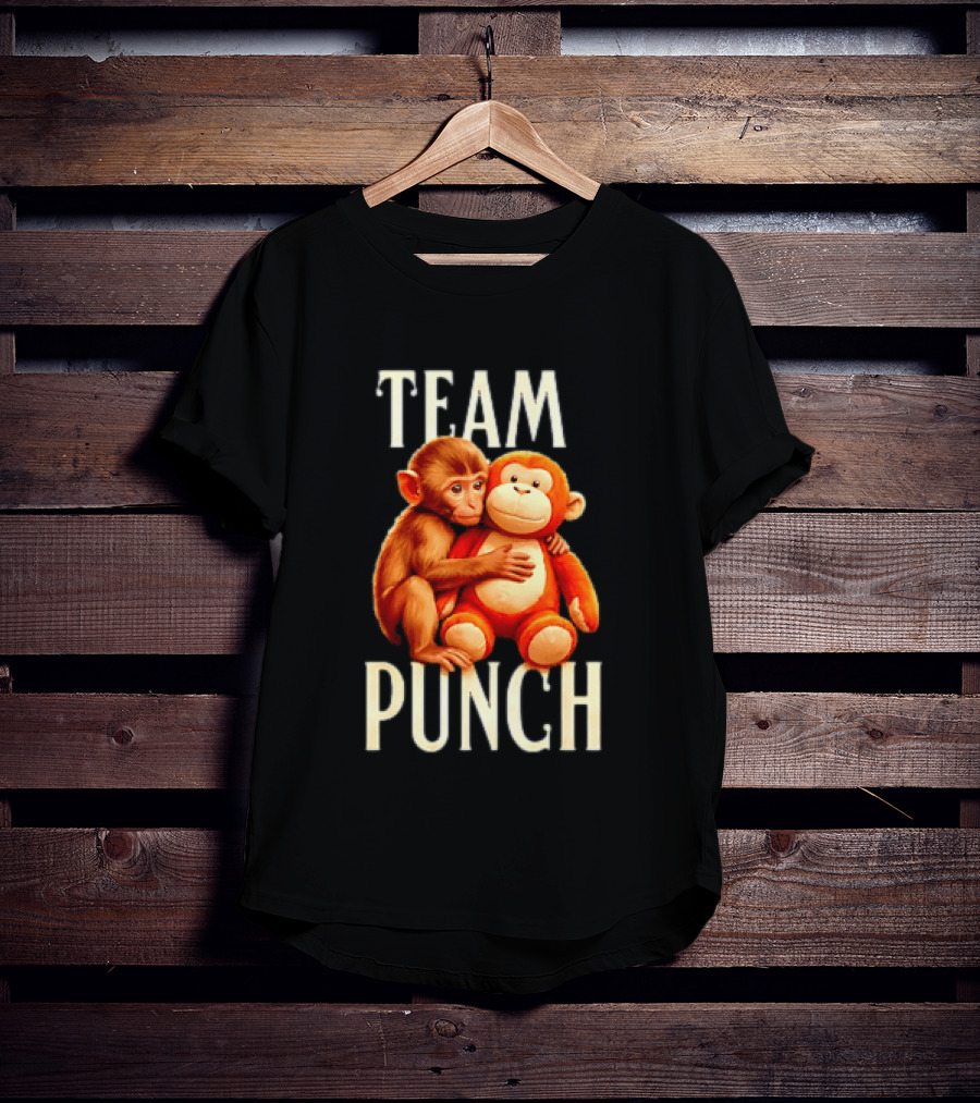 Baby Monkey Team Punch Cartoon T-Shirt
