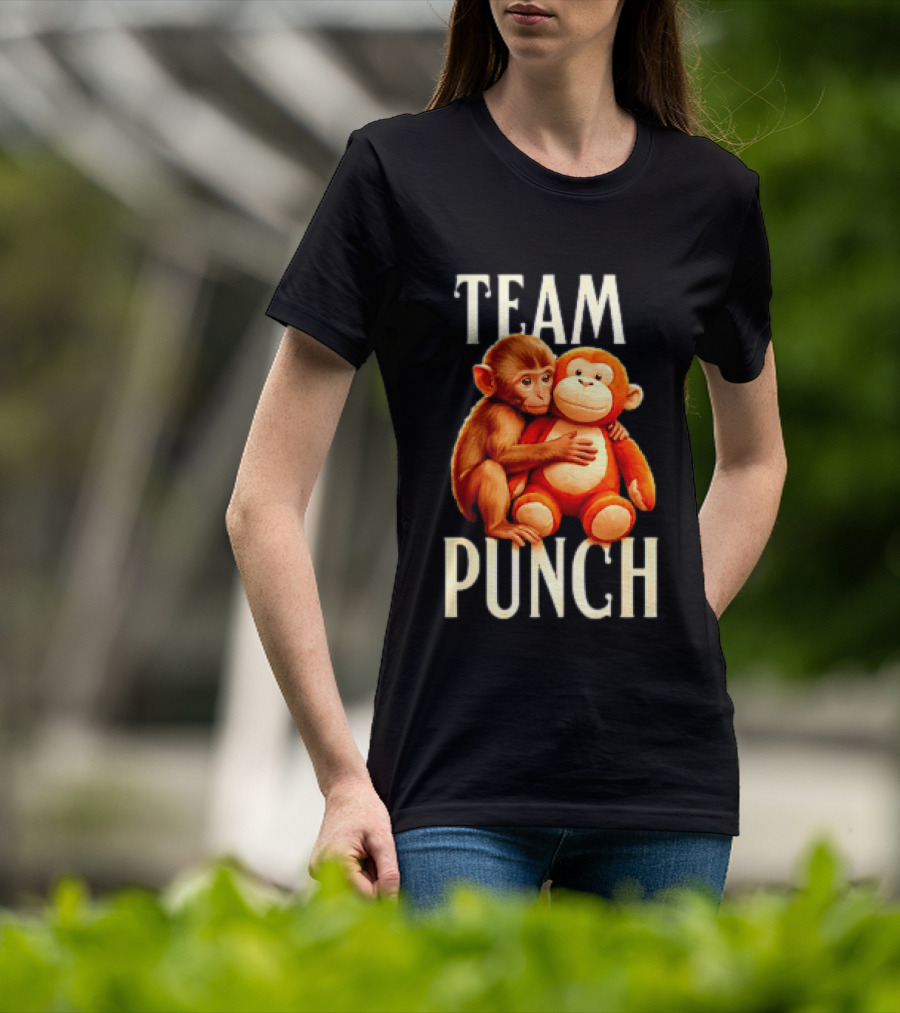 Baby Monkey Team Punch Cartoon T-Shirt