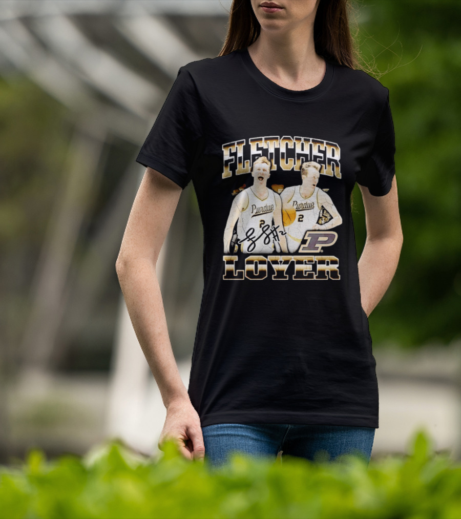 Purdue Boilermakers Fletcher Loyer Basketball Number 2 Signature T-Shirt