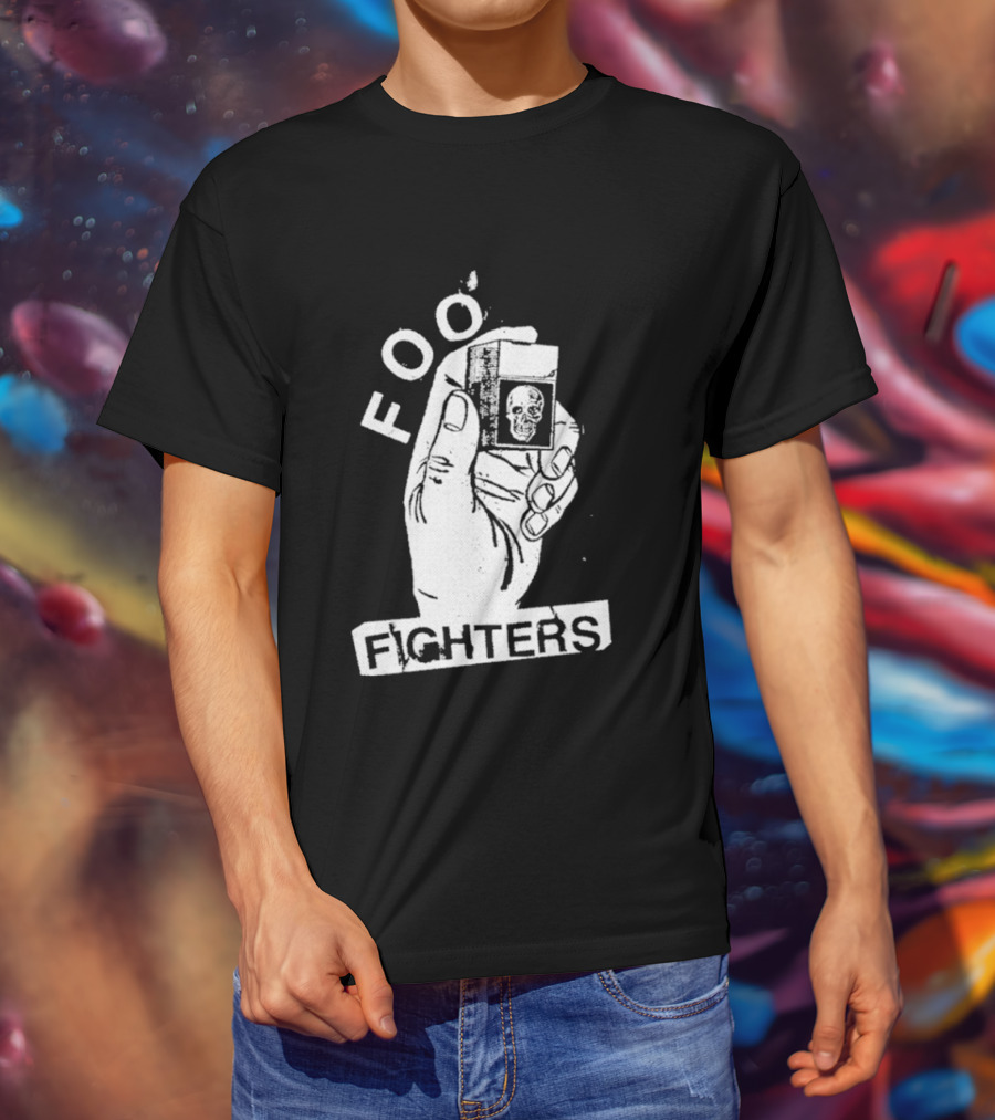Foo Fighters Hand Holding Lighter Image Choose Your Colour T-Shirt