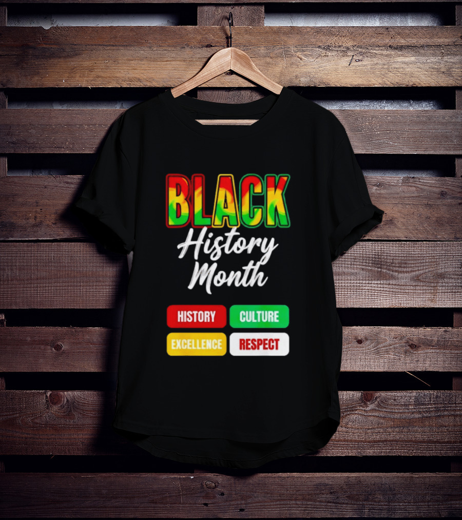 BLACK History Month History Culture Excellence Respect T-Shirt
