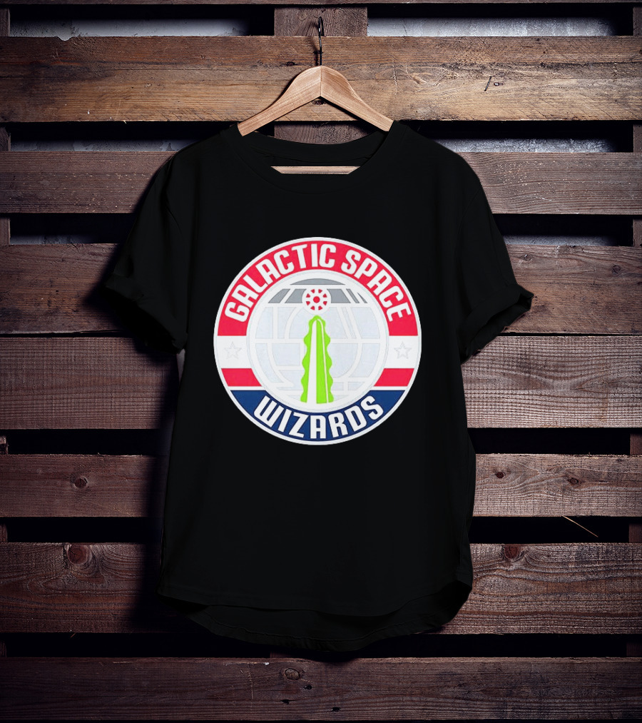 Galactic Space Wizards Iconic Sci Fi Emblem Magic Force Motif T-Shirt