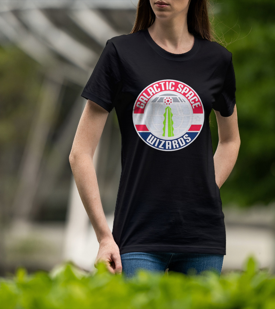 Galactic Space Wizards Iconic Sci Fi Emblem Magic Force Motif T-Shirt